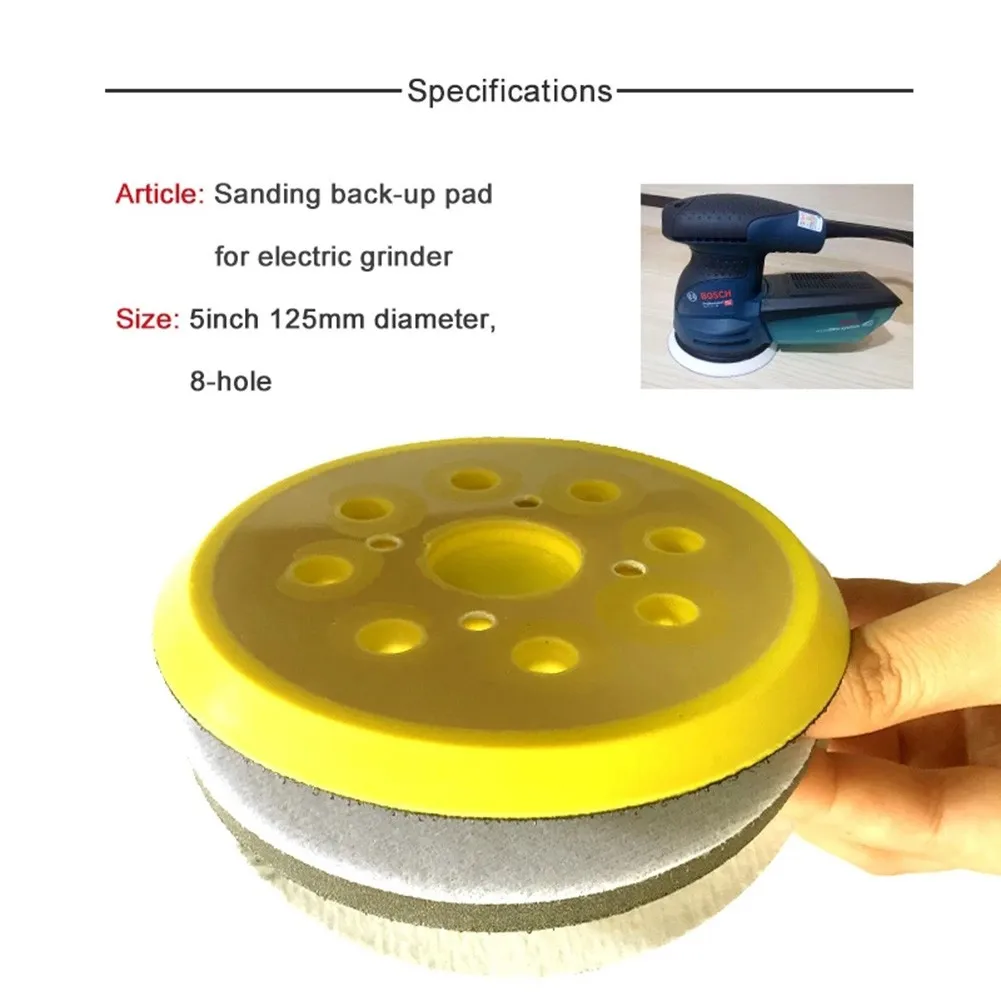 

5in/125mm 8Holes 3/4Nails Hook & Loop Sanding Pads For Fits Polisher Tools For Grinding And Polishing Metal
