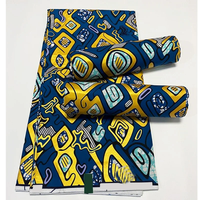 

Gold print african new fashion anakra 100% cotton african wax fabric nigerian ghana kitenge dashiki real wax fabric 6yards G0009