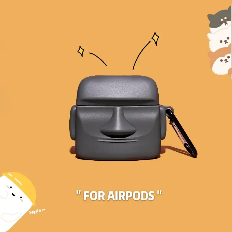 Креативный чехол с каменной статуей для Airpods 1 2 защитный Pro индивидуальный