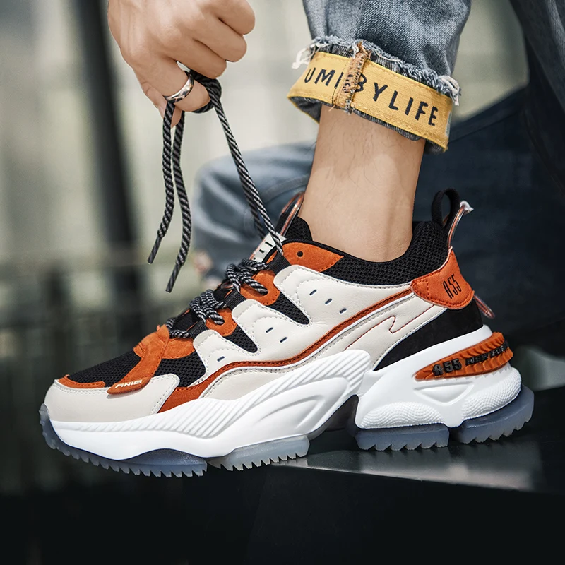 

Casual Shoes Men Colorful Fashion Man Sneakers Mesh Male Mixed Colors Outdoor Footwears Autumn Platform Leisure Shoes Youth Tide