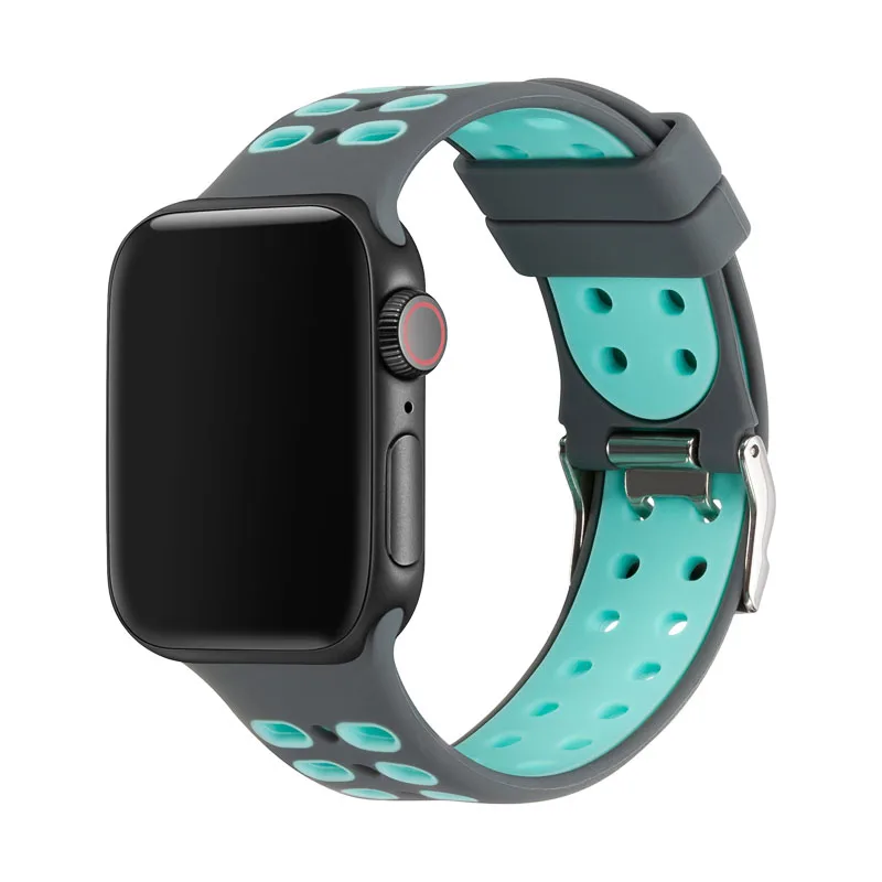 8 Совместимость наручных часов Apple Watch 38 мм 42 мм Замена наручных часов Iwatch, полос 40 мм 44 силиконовый ремешок для наручных часов Apple Watch браслет 5/4/3/2/1 81005 - Цвет ремешка: 8