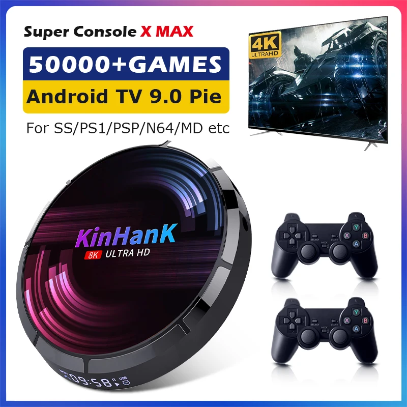 Ретро WiFi видео игровые консоли супер консоль X Max H96 для SS/PSP/PS1/DC/N64 с 50000 +