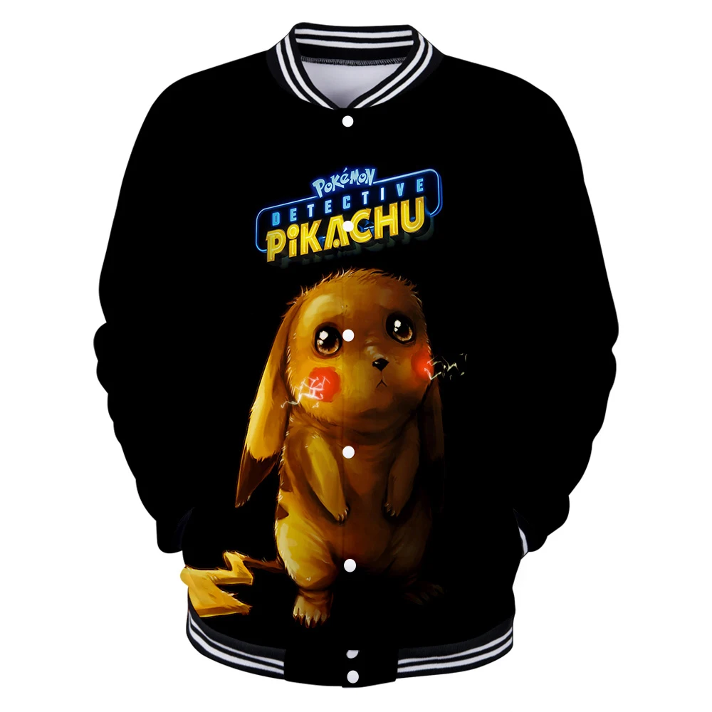 Новинка бейсбольные куртки с 3D принтом Покемон для женщин/мужчин модная куртка