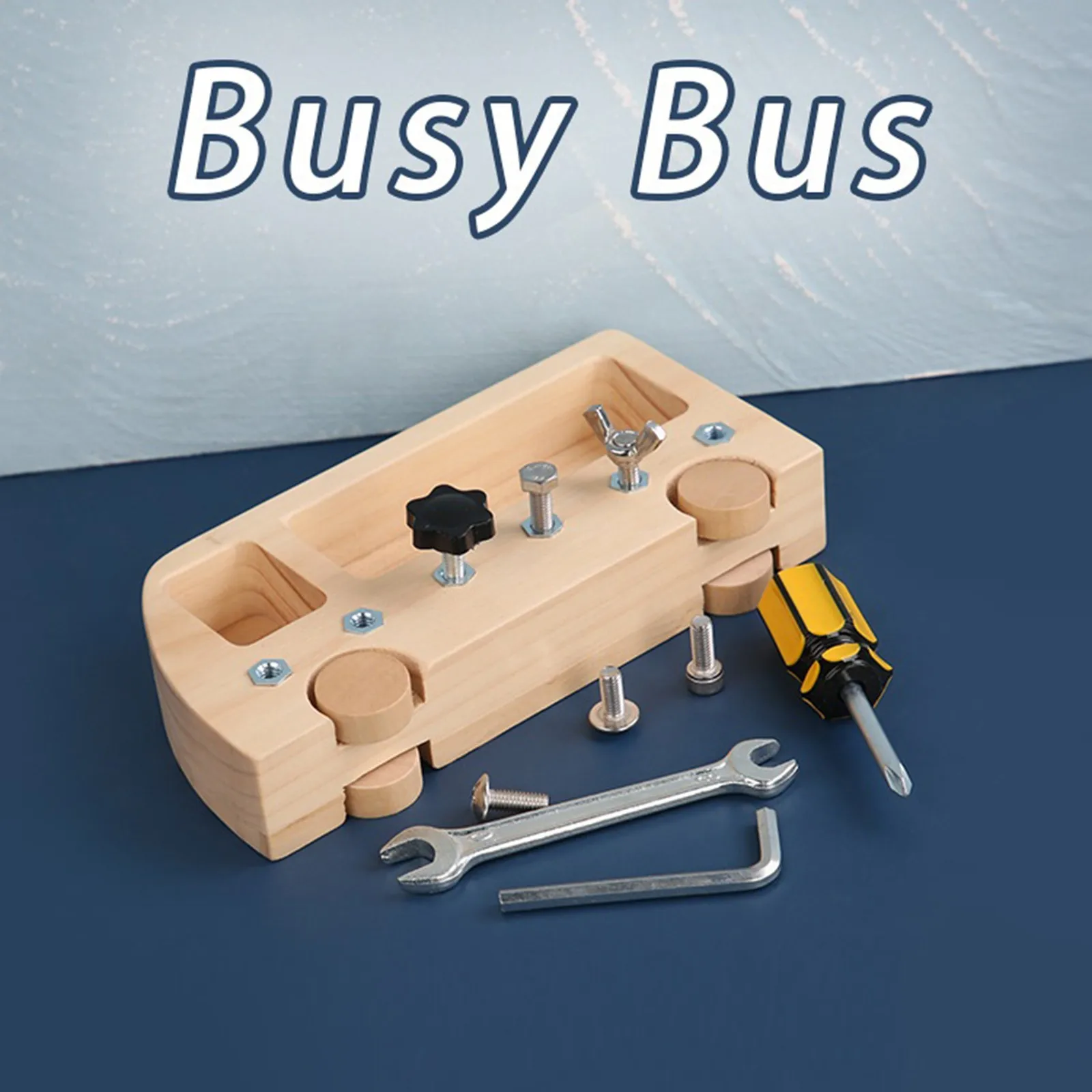 Занятые игрушки Монтессори занятый автобус дети учатся скручивать шурупы гайки