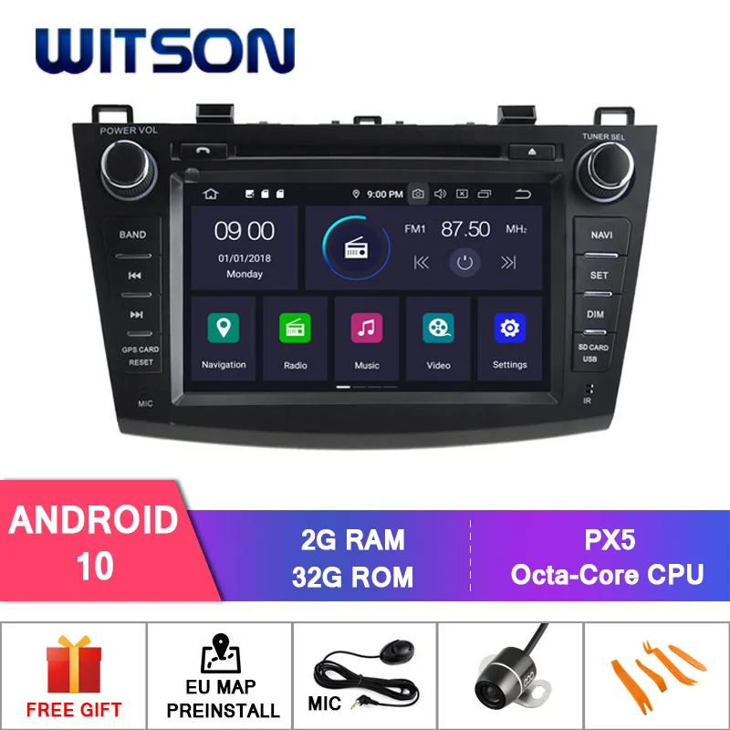 WITSON Android 10 CAR RADIO GPS FOR MAZDA 3 2010-2011 Car Multimedia Player Stereo AutoAudio Navigation DVD Video Carplay | Автомобили и