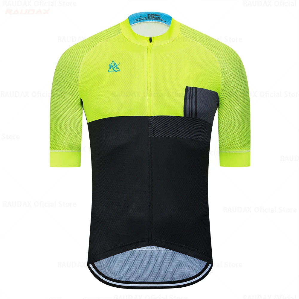 

Men's Cycling Clothing Raudax 2021 Short Sleeve Ropa Ciclismo Summer Cycling Jersey Triathlon Bike Jersey Uniform Cycling Kit