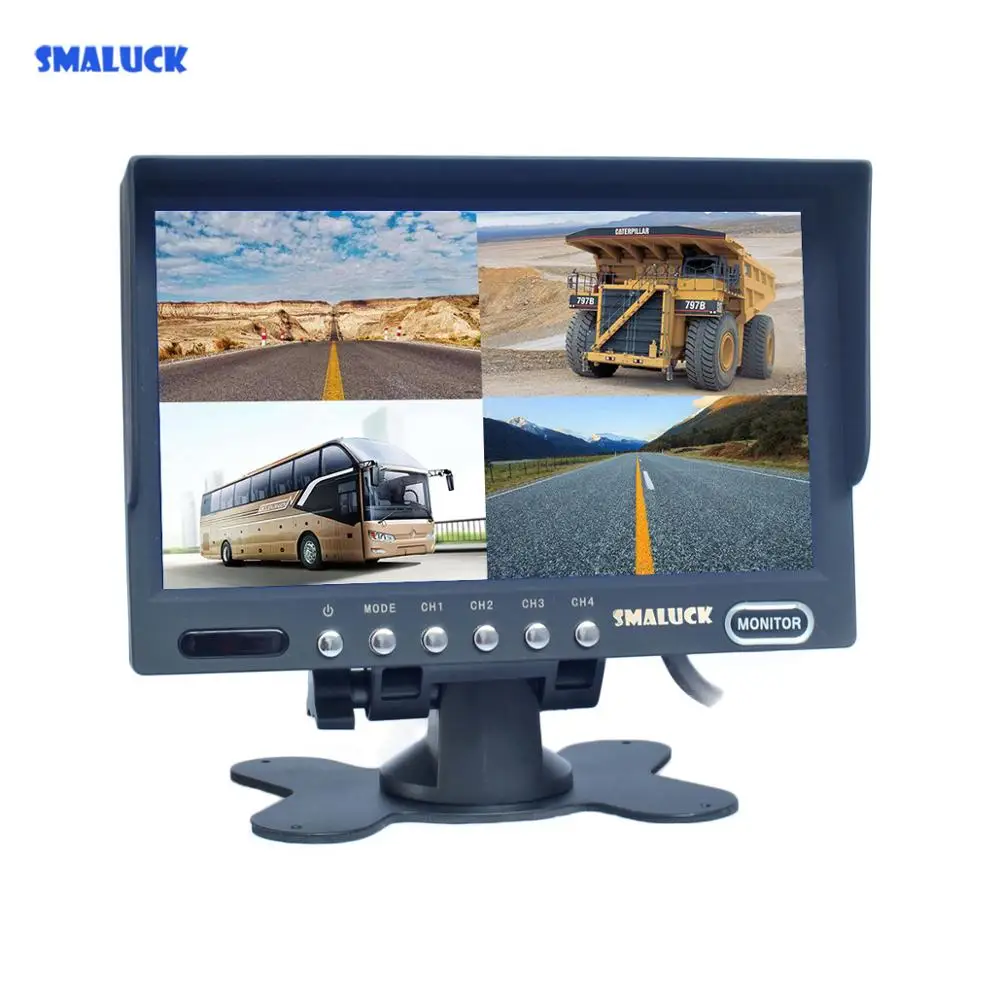 SMALUCK 7-дюймовый 4-дюймовый сплит-дисплей цветной монитор заднего вида