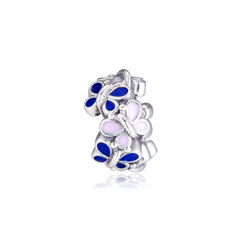 

Mixed Color Enamel Butterfly Spacer Beads for Jewelry Making 2019 New Spring Silver 925 Jewelry Beads for Snake Chain Bracelets