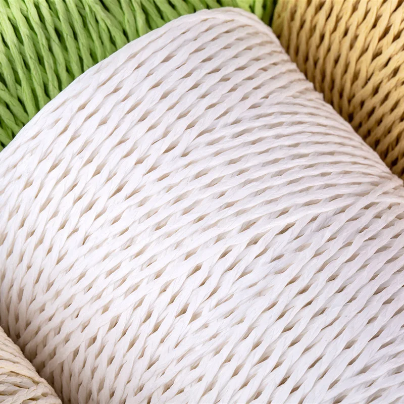 Натуральная солома-рафия нить Экологически чистая бумажная пряжа ручной работы