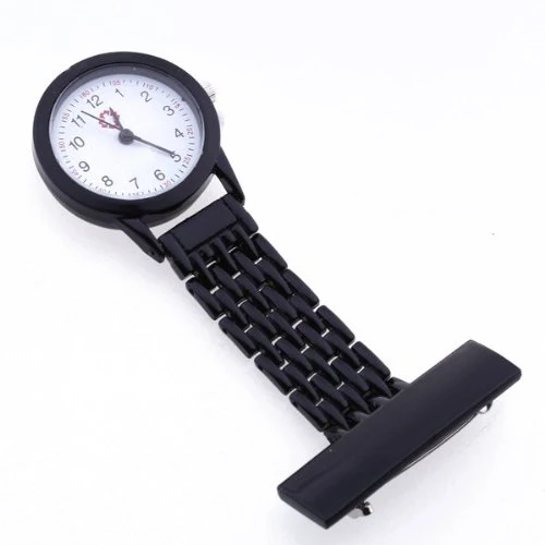 

clip-on watch nurse watch nurse brooch black