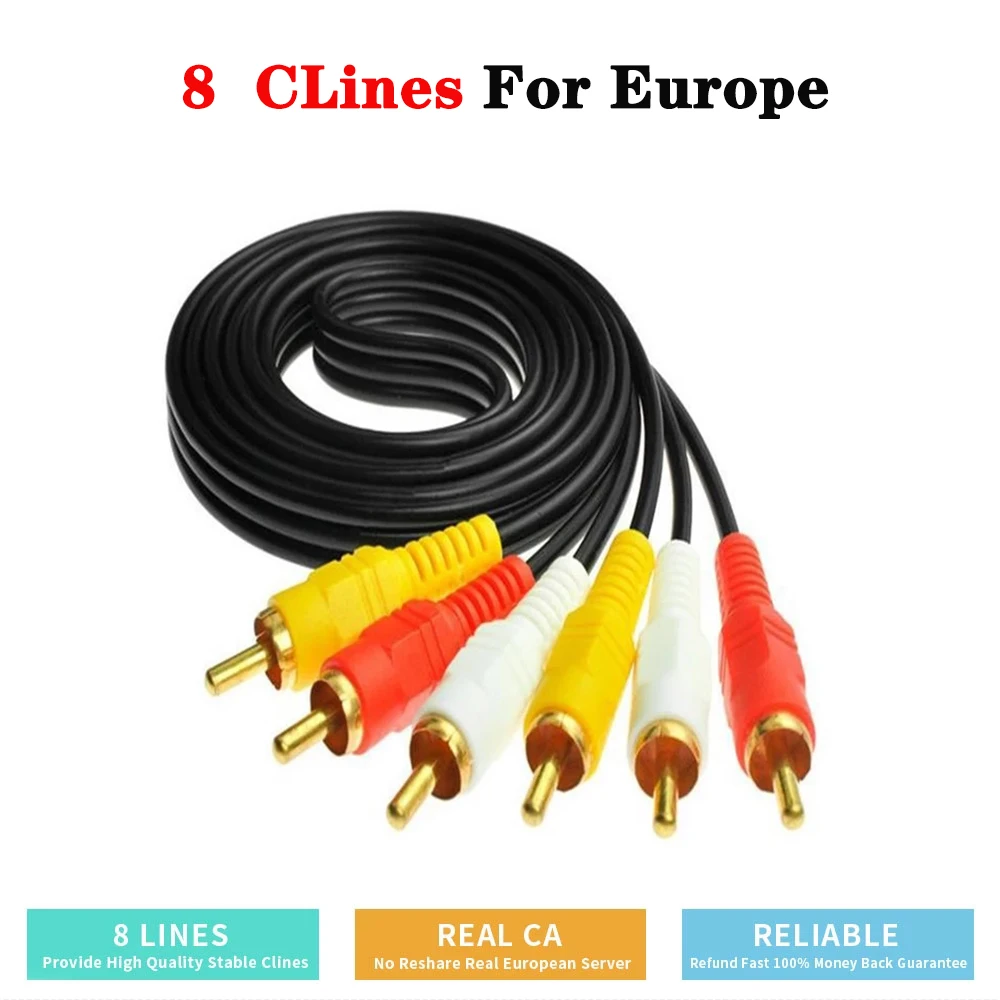 

CCCAM The Most Stable 8 line for Satellite tv Receiver 7 Clines WIFI FULL HD DVB-S2 Support V7S V8X is compatible with speaker