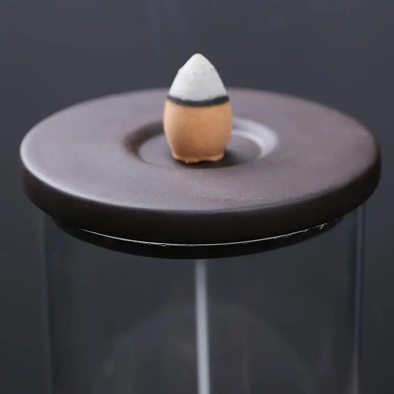 Керамическая ветрозащитная чайная горелка с изображением черепа и благовоний