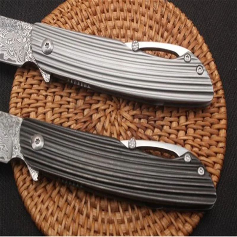 Складной нож новая версия скорпиона (Дамасская сталь) острые лезвия походный