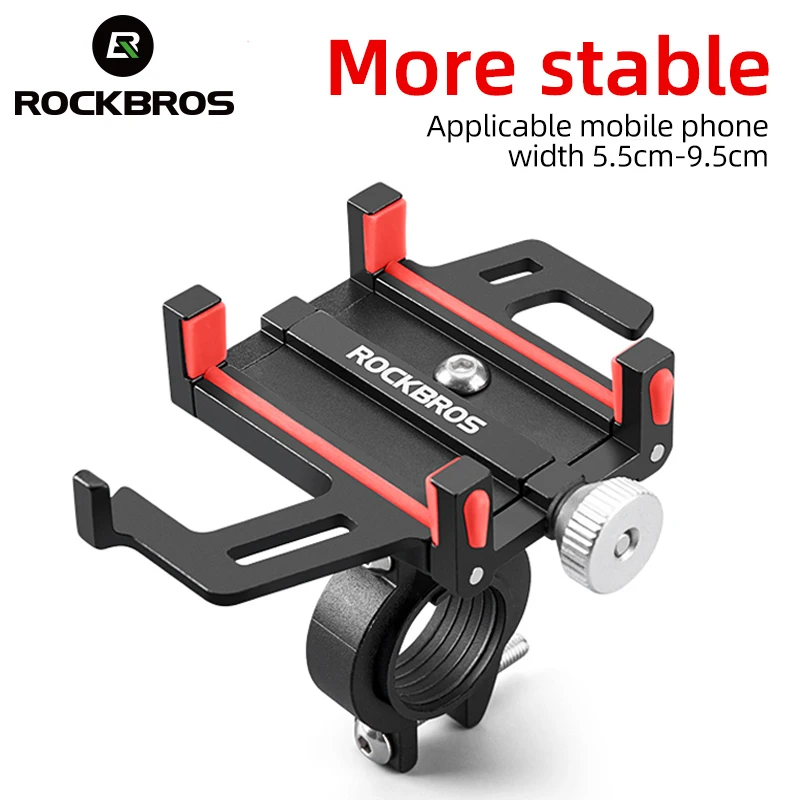 

ROCKBROS Motorcycle Electric Bicycle Phone Holder Smartphone CNC Aluminum Alloy Bracket Five Claws Mechanical Bike Phone Holder