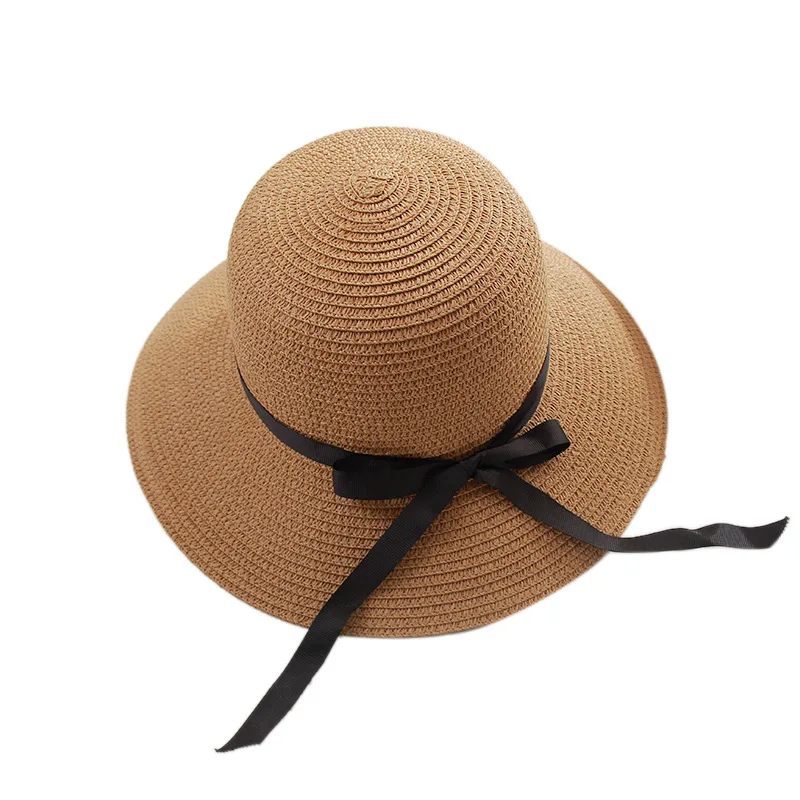 

Korean version of leisure pure color summer straw hat female vacation beach sunshade fisherman hat outdoor sunshade scenic hat