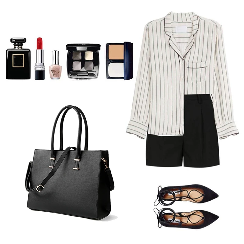 

Laptop Bag Women 15.6-Inch Computer Work Handbag Leather Handbag Business Office Bag
