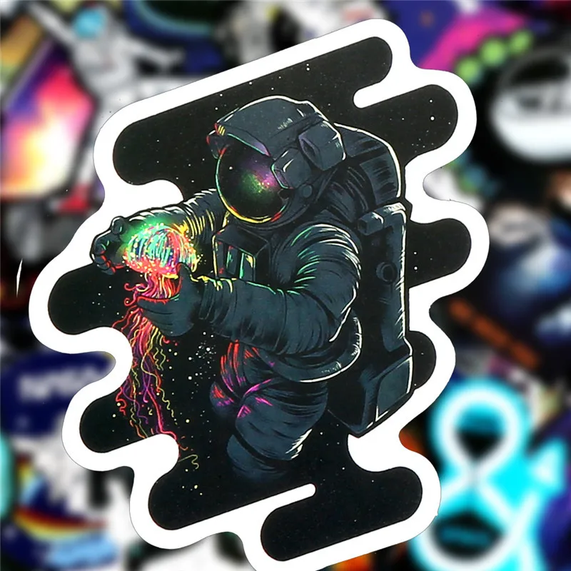 103050pcs cool outer space astronaut stickers aesthetic laptop water bottle waterproof graffiti decal sticker packs kid toy free global shipping