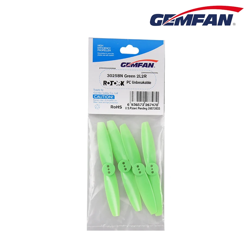 Gemfan 3025 3X2.5 2 Лопасти PC Небьющийся Пропеллер для RC FPV гоночного фристайла 3 дюйма 120