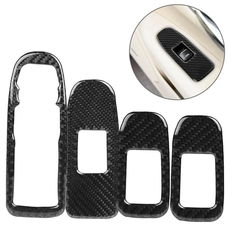 Углеродное волокно двери автомобиля подлокотник окно стекло Лифт кнопка