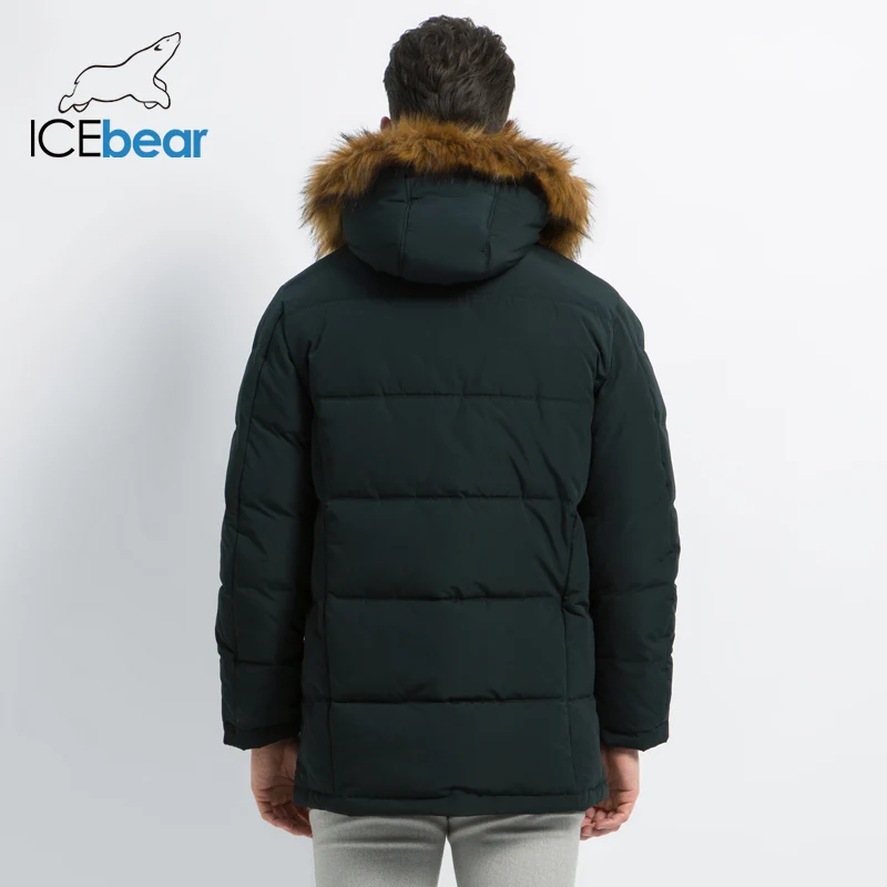ICEbear 2019 новая мужская одежда модная куртка с капюшоном Мужское пальто Толстая