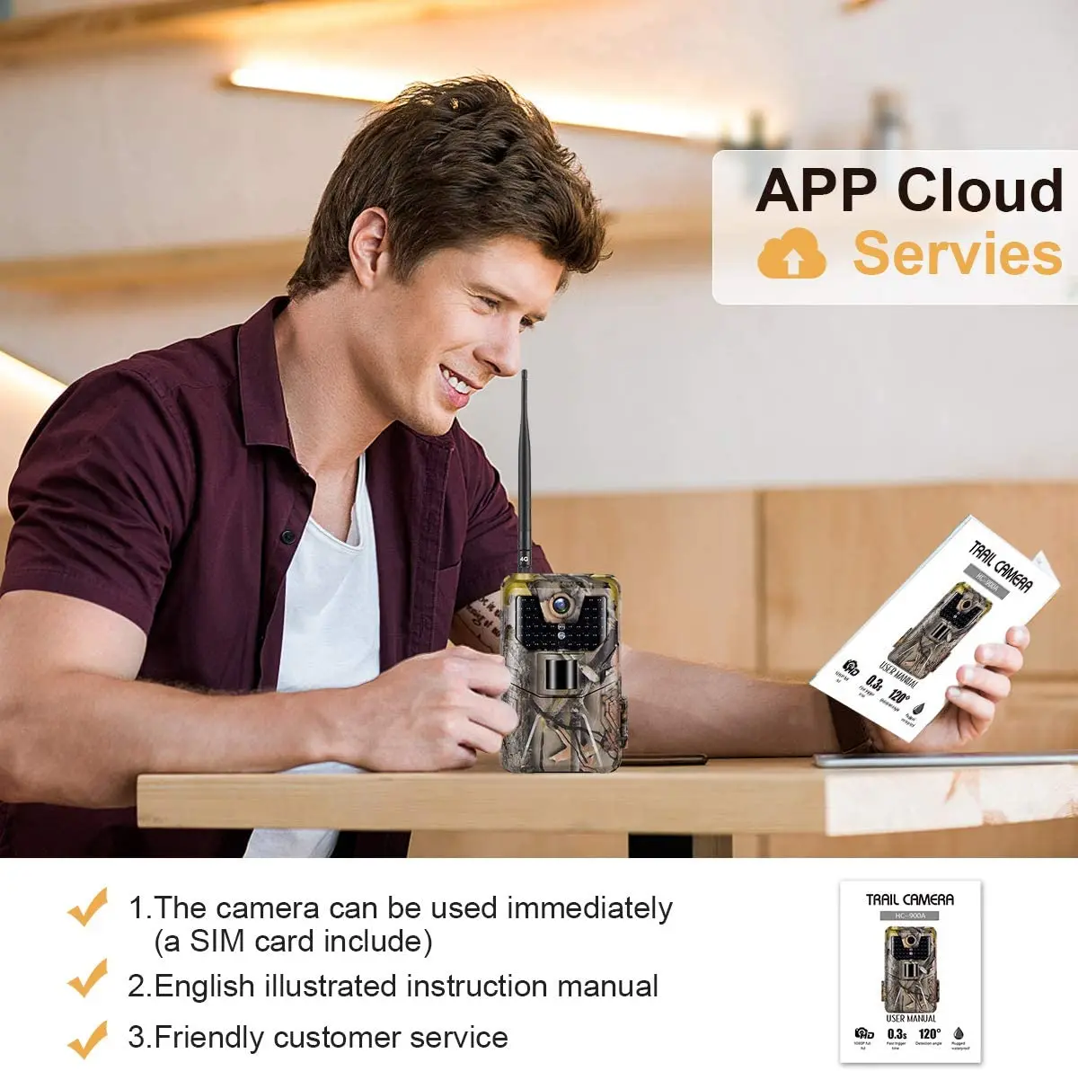 SunTek APP Trail Camera Cloud Service 4G Cellular Mobile 20MP беспроводные охотничьи камеры для съемки дикой