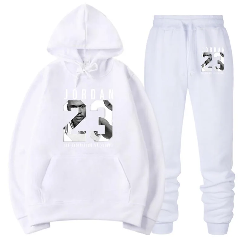 Мужской теплый спортивный костюм тренировочный jordan 23 с капюшоном модная уличная