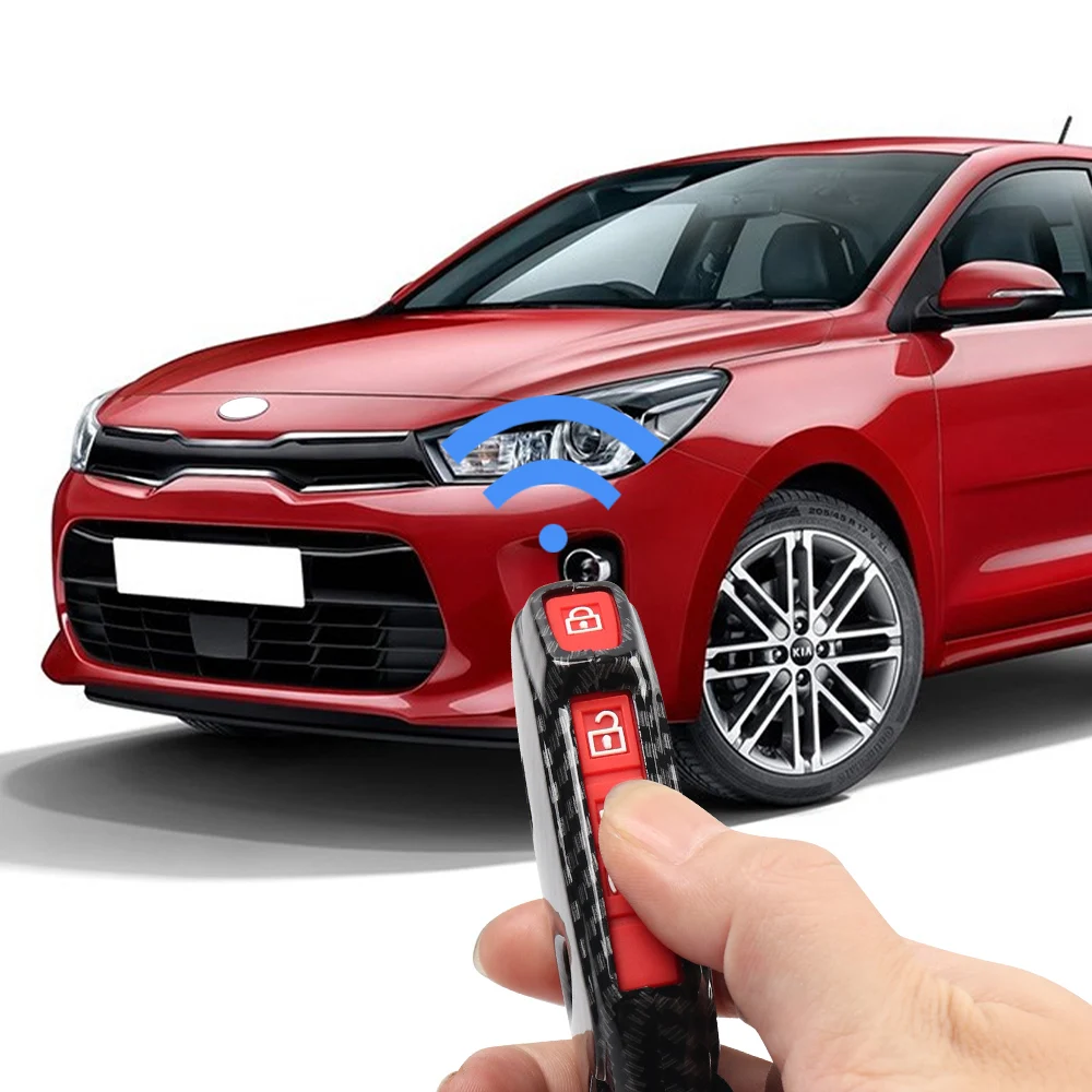 Карбоновый чехол для автомобильного ключа Kia Sportage GT K5 Ceed CD Sorento Cerato Forte Seltos Telluride Soul