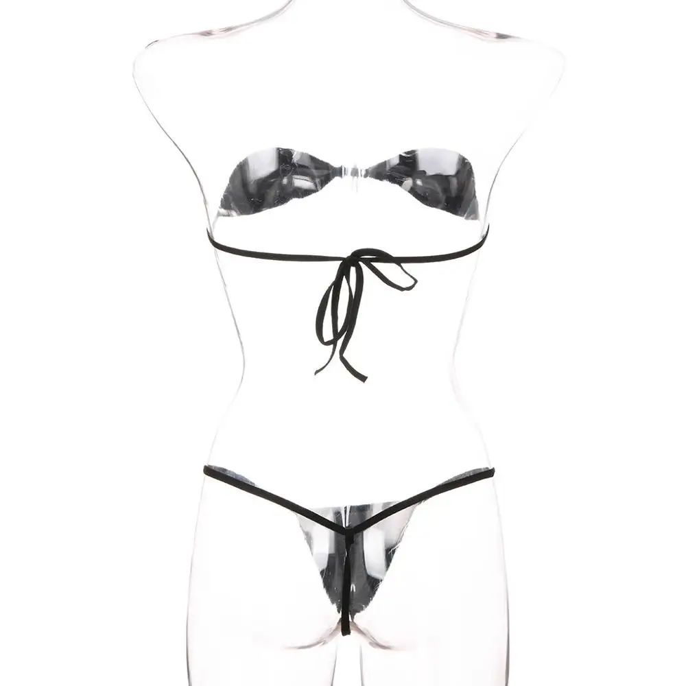 Микро Бикини стринги Танга сексуальное нижнее белье Пижама трусики женские
