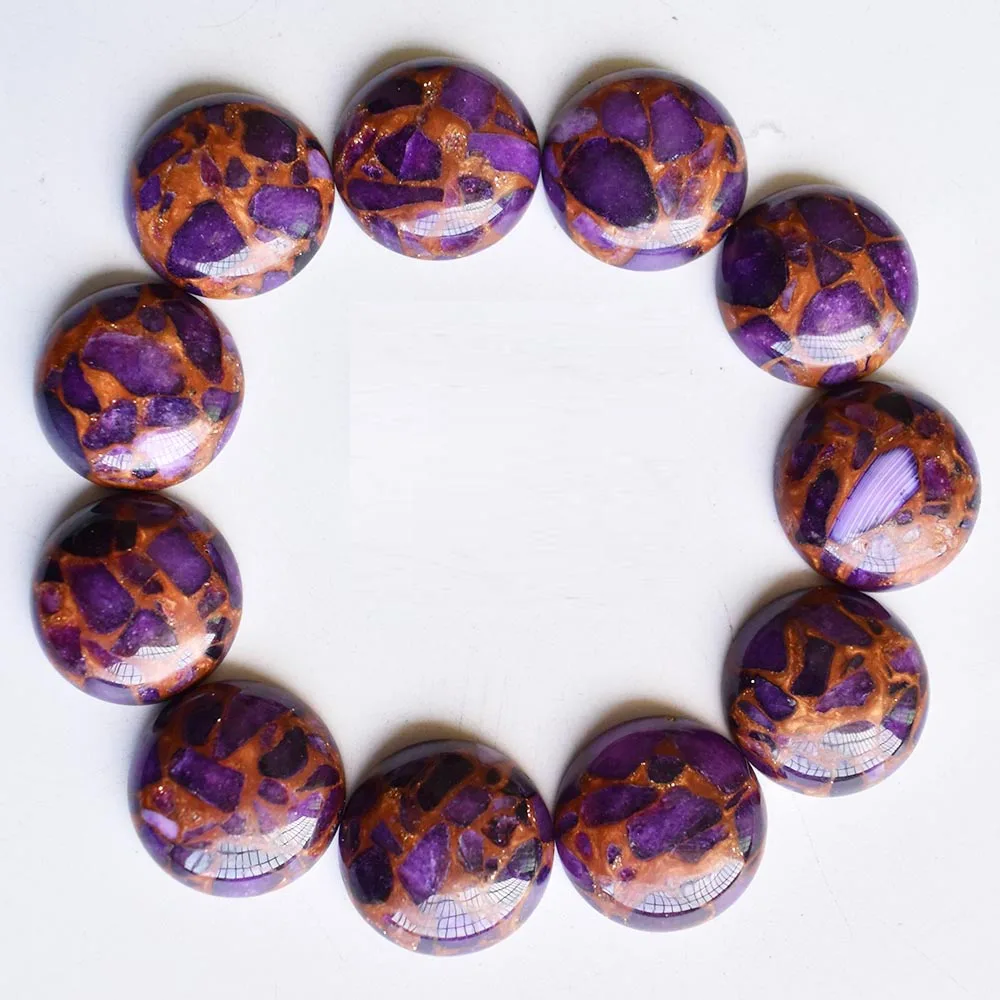 

Fashion Natural purple onyx stone beads 20mm round cabochon good quality 20pcs/lot for jewelry making Wholesale free shipping