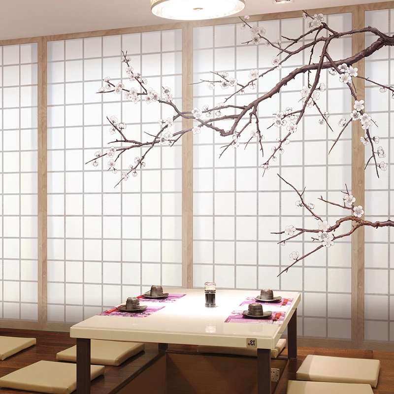 3D обои Имитация деревянной двери японский татами гостиничный фон Настенная