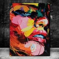 abstract girl face canvas painting modern watercolor art canvas graffiti art posters and prints wall pictures home decor cuadros
