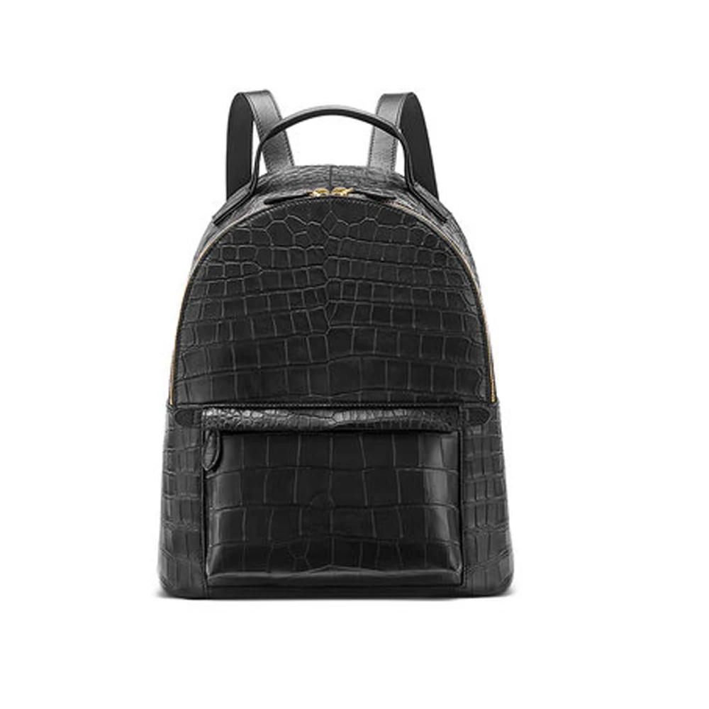 

gete import Siam crocodile leather women backpack female new fashion travel bag female large capacity two shoulder bag