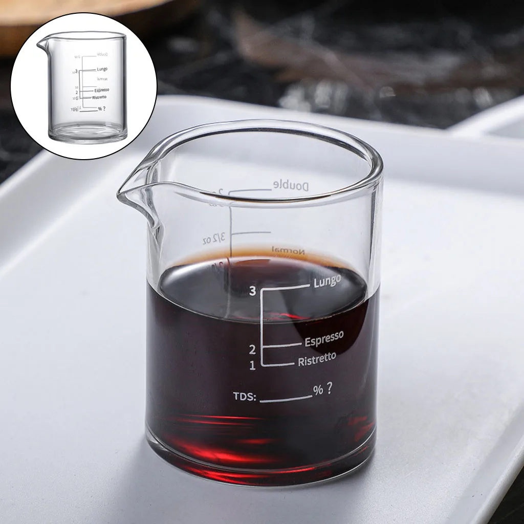 

Glass Espresso Liquid Shot Glass Wine Glass for Measurement Party Kitchen
