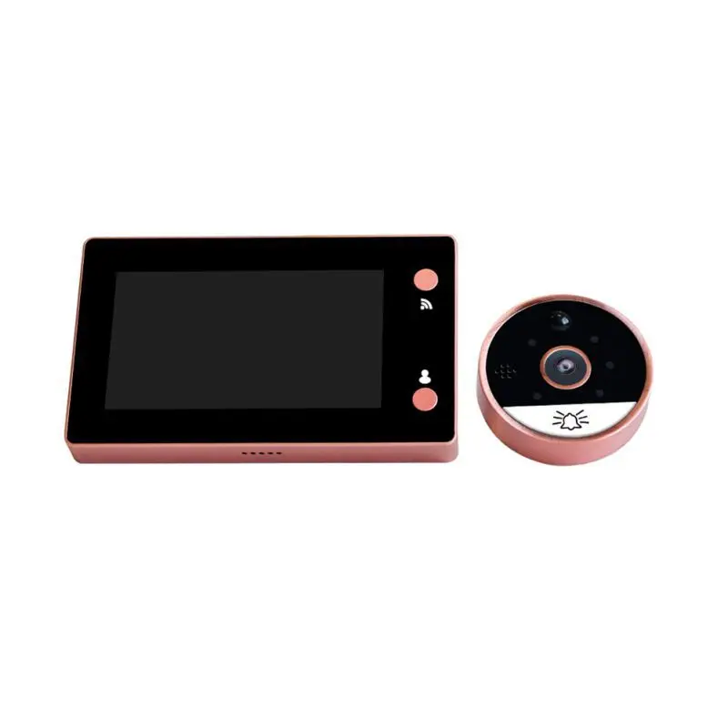 Цифровой дверной глазок ночного видения датчик движения WiFi Пульт дистанционного