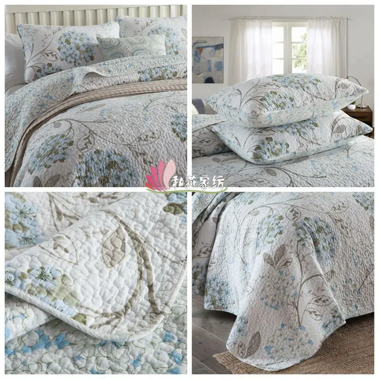 3 шт. комплект постельного белья из 100% хлопка с принтом птиц|Одеяла| |