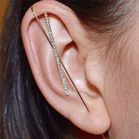 zircon puncture ear hook female personalized design surround auricle ear diagonal earrings
