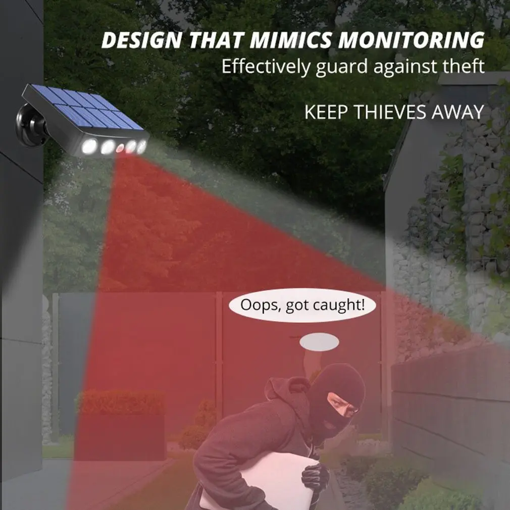 

LED Rotatable Outdoor Solar Wall Light Warm Light Human Body Induction Street Light Floodlight Energy Saving Light