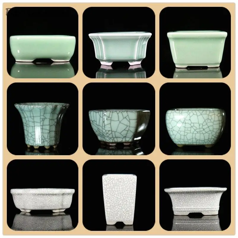 Цветочные горшки из мини-горшки для цветов пурпурной глины домашние суккуленты