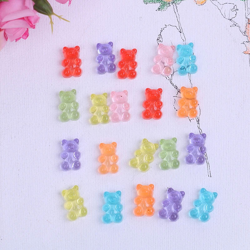 10Pcs Simulated Bear Candy Polymer Slime Box Toy For Children Charms Lizun Modeling Clay DIY Kit Accessories Kids Plasticin Gift | Игрушки и