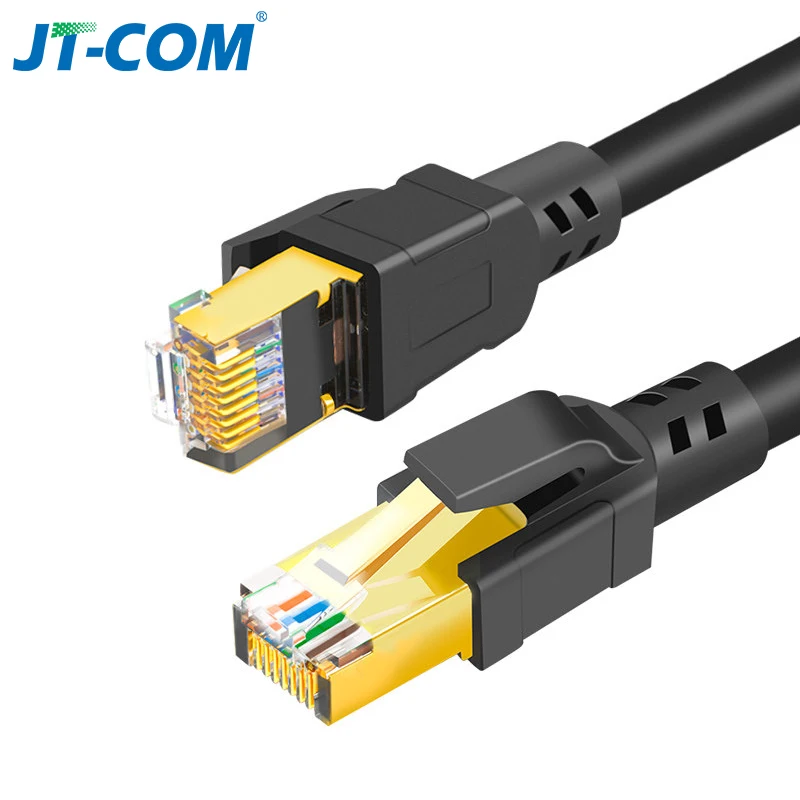 Cat8 Ethernet Кабель SSTP 40 Гбит/с Суперскоростной сетевой кабель RJ45 позолоченный