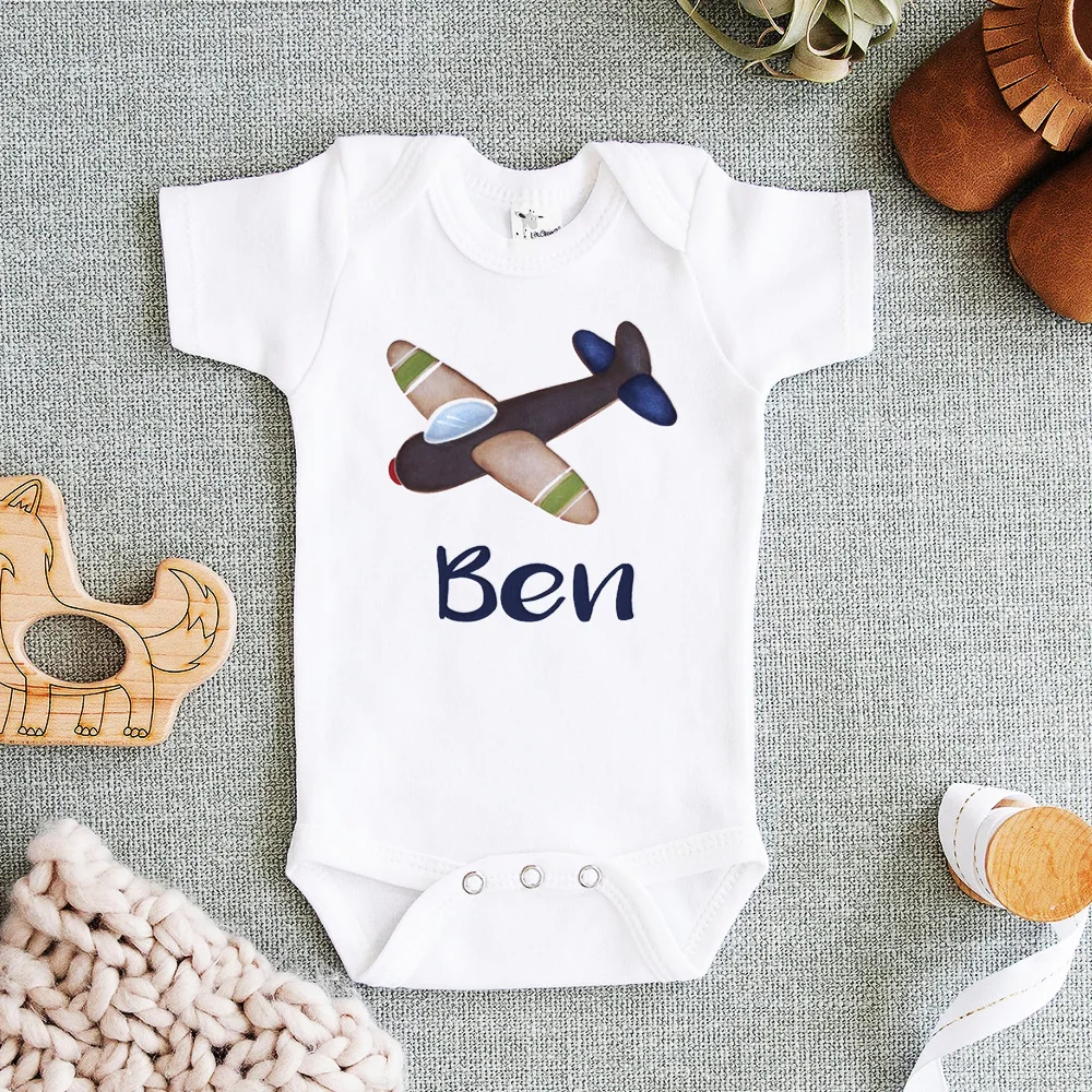 Индивидуальные комбинезоны с именем самолета персонализированный подарок на