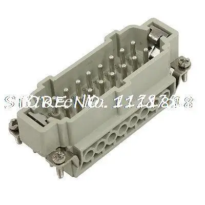 

Male to Female Cable Entry AC 500V 16A 6KV 16 Ways Industrial Connector