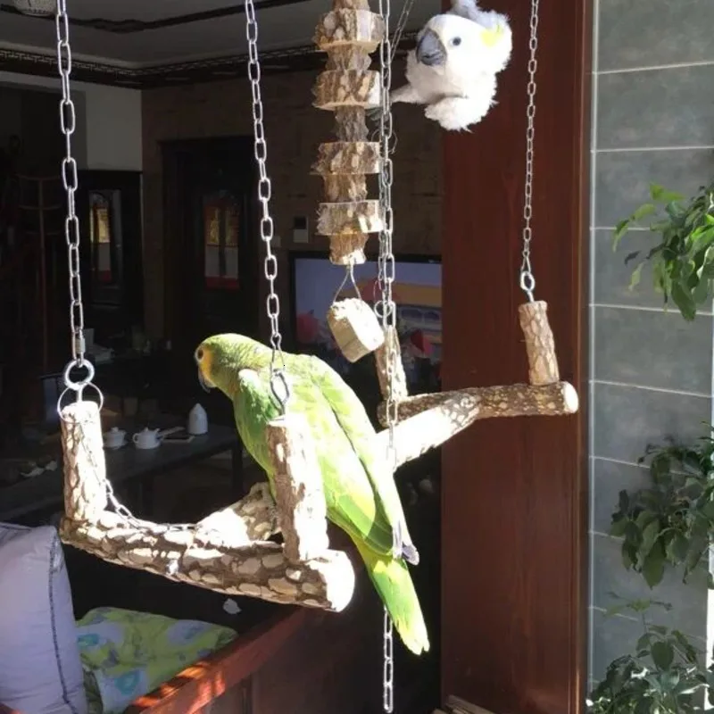 Деревянные попугаи с кормушкой 40 х40 см подвесная клетка для птиц коготь укуса