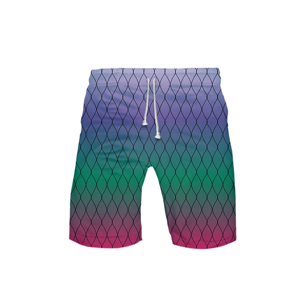 Шорты мужские быстросохнущие пляжные короткие штаны с 3D принтом рассекающего