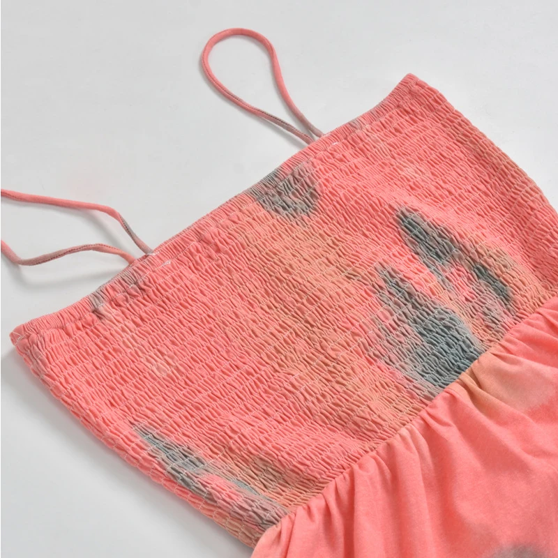 

Sexy Joker Elegant Spaghetti Strap Jumpsuit Women's Tie-dye High Waist Wide Leg Jumpsuits