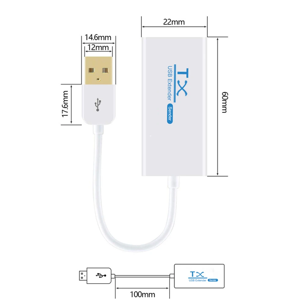 USB-удлинитель 200 м кабель Ethernet RJ45 USB2.0 конвертер удлинитель адаптер TX RX