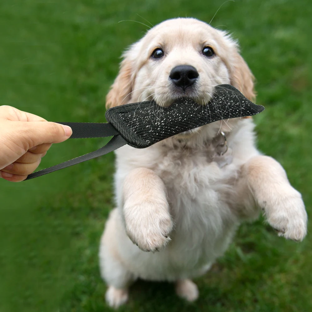 

Dog Training Bite Tugs Puppy Chewing Training Aid Schutzhund Tug Pet Interactive Play Toy Bite Suit Fabric