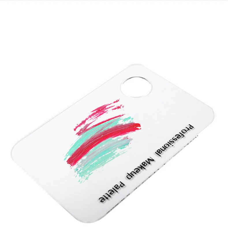 

Foundation Makeup Palette Acrylic Transparent Nail Art Palette Eyeshadow Mixing Makeup Tool Blending Pigment Spatula Rod