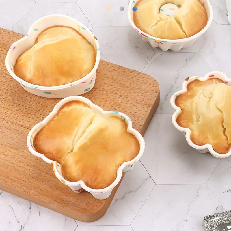 Food Grade Steamed Rice Cake Baked Muffin Mould Cup Silicone Easy-release Clean Small |