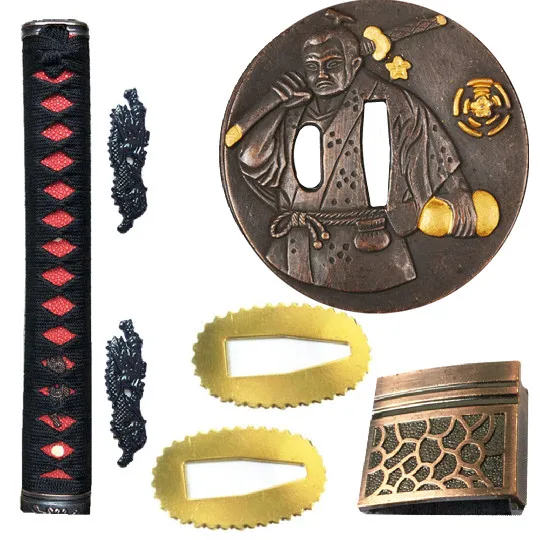 Набор рукоятки меча/аксессуары из сплава для японских Катана/вакизаши/Танто